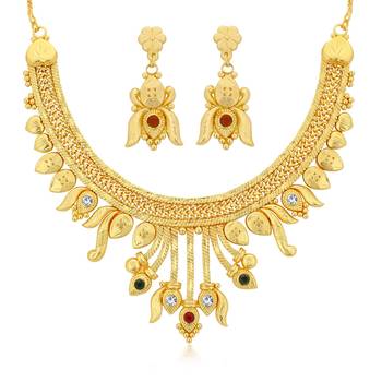 Gold diamond necklace-sets 2