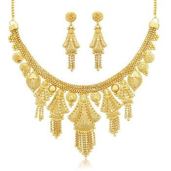 Gold diamond necklace-sets 1