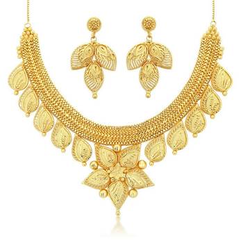 Gold diamond necklace-sets 1
