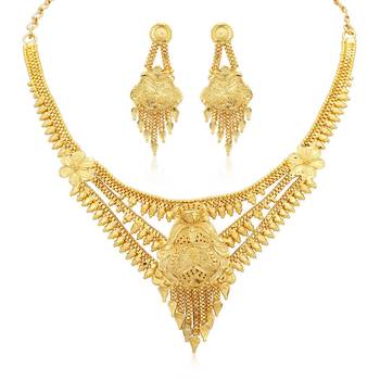 Gold diamond necklace-sets 1