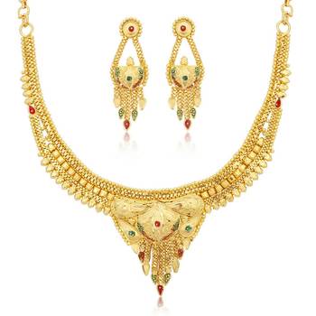 Gold diamond necklace-sets 1