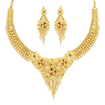 Gold diamond necklace-sets 1