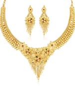 Gold diamond necklace-sets