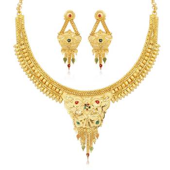 Gold diamond necklace-sets 1