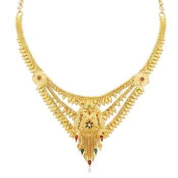 Gold diamond necklace-sets 2
