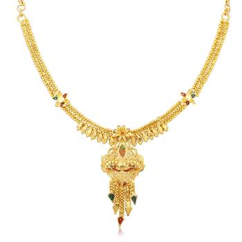 Gold diamond necklace-sets 2