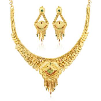 Gold diamond necklace-sets 1