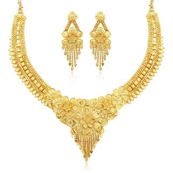 Gold diamond necklace-sets 1