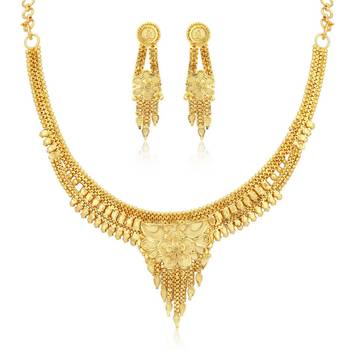 Gold diamond necklace-sets 1