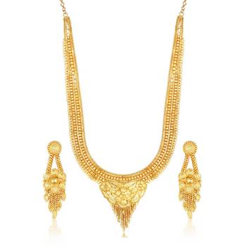 Gold diamond necklace-sets 1
