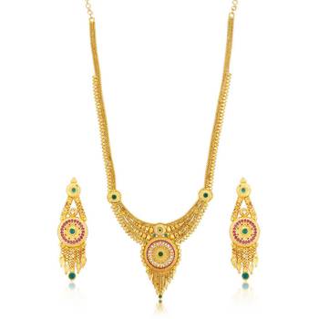 Gold diamond necklace-sets 1
