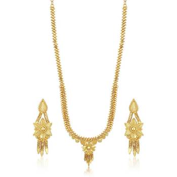 Gold diamond necklace-sets 1