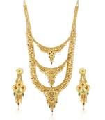 Gold diamond necklace-sets