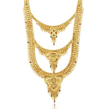 Gold diamond necklace-sets 2