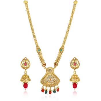 Gold diamond necklace-sets 1