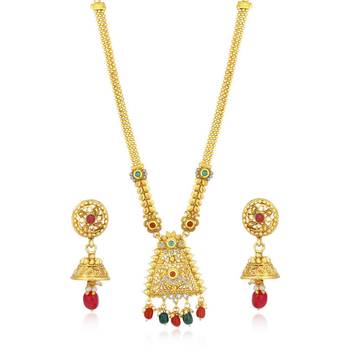 Gold diamond necklace-sets 1