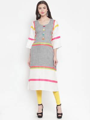 Grey plain rayon kurtas-and-kurtis 1