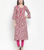 Grey plain rayon kurtas-and-kurtis