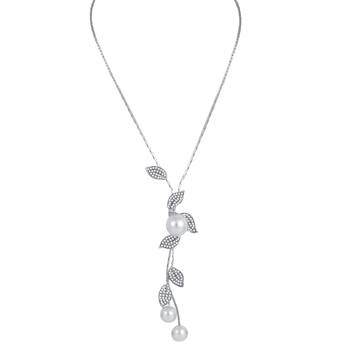 Silver cubic zirconia necklaces 2