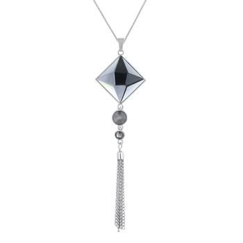 Silver cubic zirconia necklaces 1