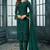 Green Embroidered Georgette Semi Stitched Salwar With Dupatta