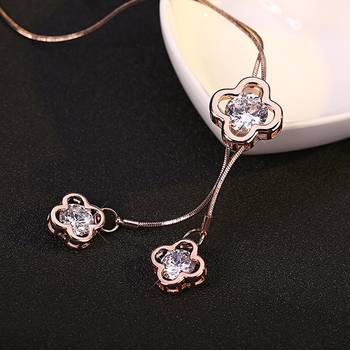 Gold cubic zirconia necklaces 1
