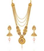 Gold pearl necklace-sets