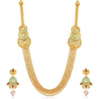 Gold pearl necklace-sets 1