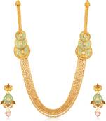 Gold pearl necklace-sets