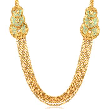 Gold pearl necklace-sets 2