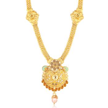 Gold pearl necklace-sets 2