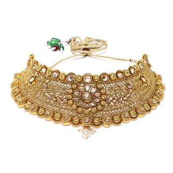 Gold pearl necklace-sets 3