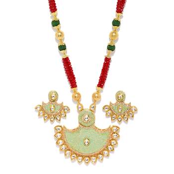 Gold pearl necklace-sets 1