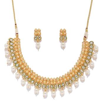 Gold pearl necklace-sets 1