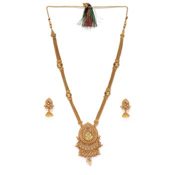 Gold pearl necklace-sets 2