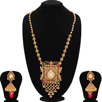 Gold pearl necklace-sets 2