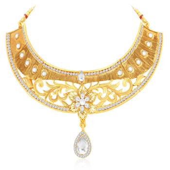 Gold pearl necklace-sets 2