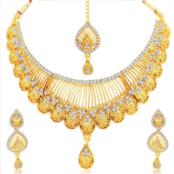 Gold diamond necklace-sets 1