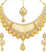 Gold diamond necklace-sets