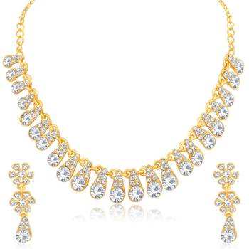 White diamond necklace-sets 1