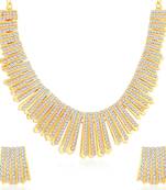 White diamond necklace-sets