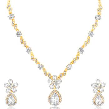 White diamond necklace-sets 1
