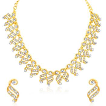 Gold diamond necklace-sets 1