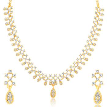 White diamond necklace-sets 1