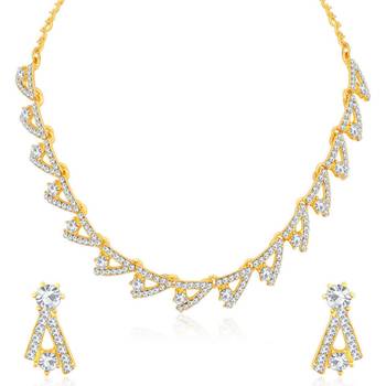 Gold diamond necklace-sets 1