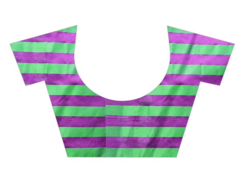 Purple Plain Cotton Saree With Blouse