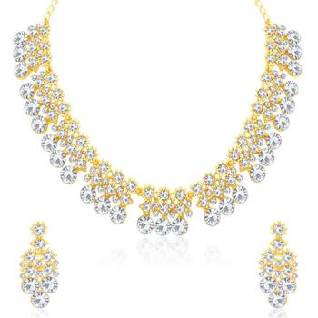 Gold diamond necklace-sets 1