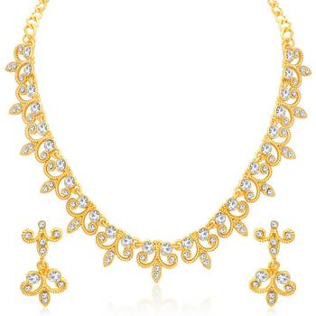 Gold diamond necklace-sets 1