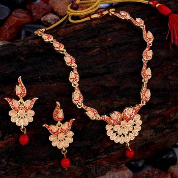 Red pearl necklace-sets 1