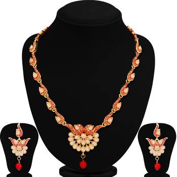 Red pearl necklace-sets 2